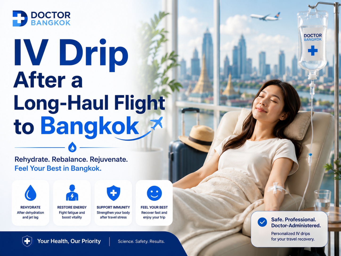 V Drip After a Long-Haul Flight to Bangkok