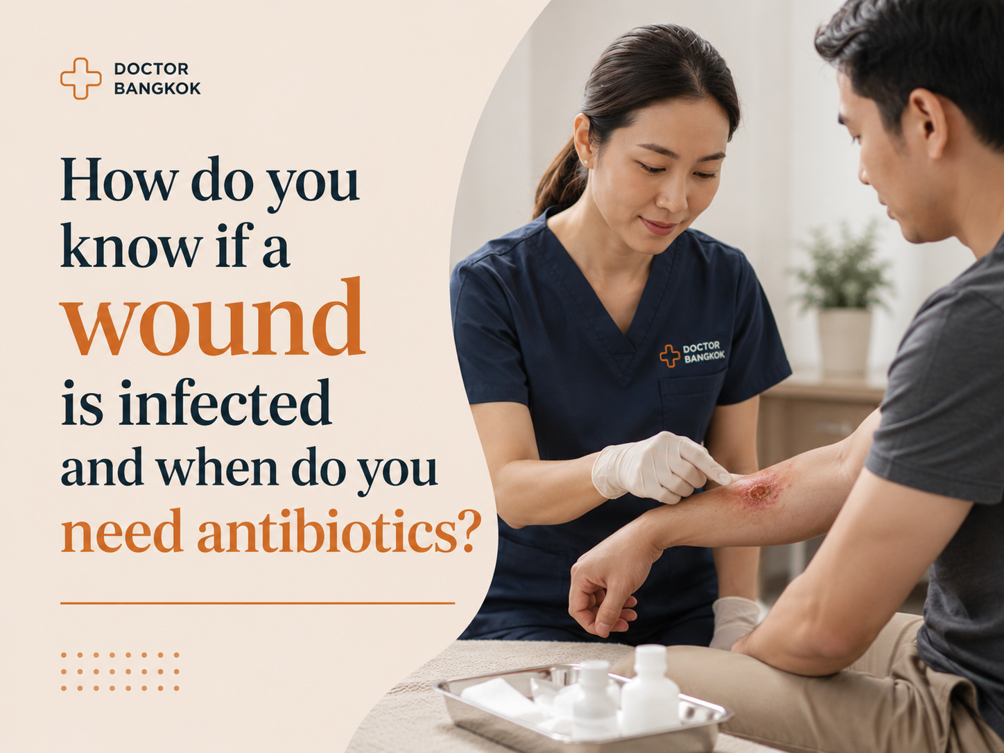 How do you know if a wound is infected and when do you need antibiotics?